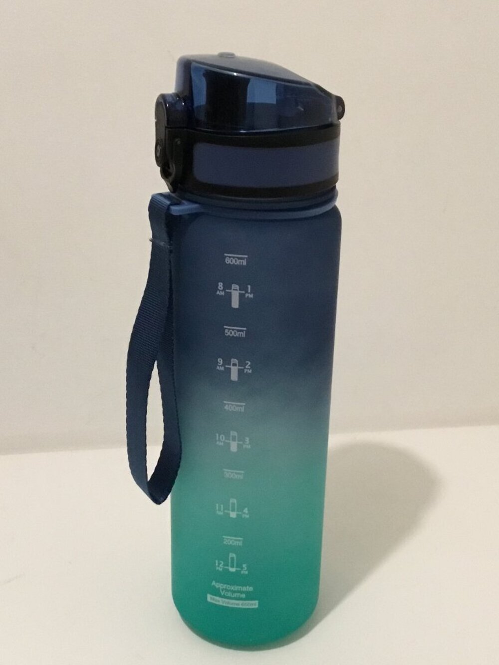 Water Bottle, Blue Green, 600 ml– New